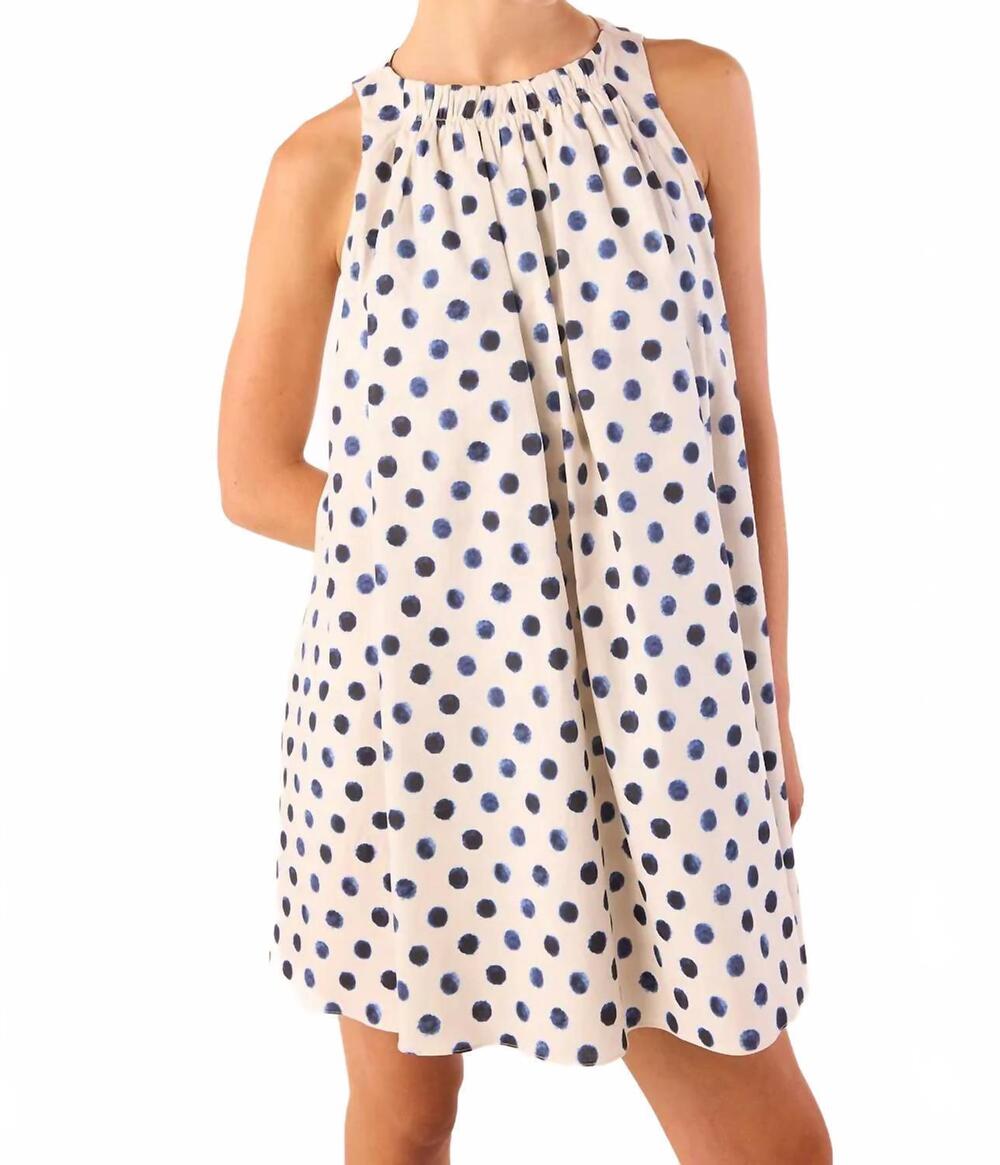 NEW MISA LOS ANGELES louisa mini dress in small polka dot poplin
